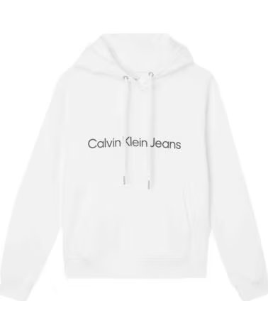 CALVIN KLEIN KAPUZENPULLOVER MIT LOGO FÜR DAMEN WEISS MUJER
