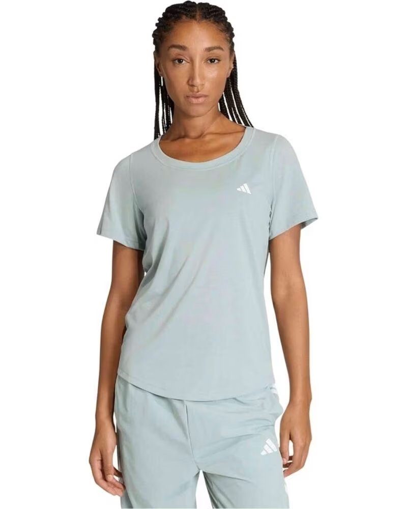 ADIDAS WORKOUT ESSENTIALS SCOOP NECK T-SHIRT GREEN WOSA