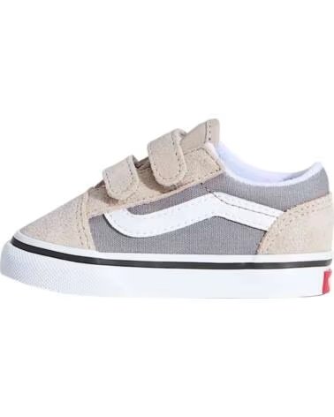 VANS OFF THE WALL BASKETS OLD SKOOL V POUR BÉBÉ GRIS DARK GREY