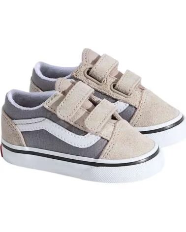 VANS OFF THE WALL BASKETS OLD SKOOL V POUR BÉBÉ GRIS DARK GREY