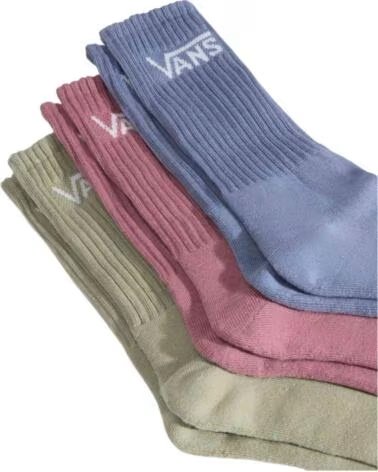 VANS OFF THE WALL 3ER-PACK CLASSIC CREW SOCKEN MEHRFARBIG PARES