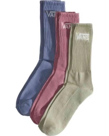 VANS OFF THE WALL 3ER-PACK CLASSIC CREW SOCKEN MEHRFARBIG PARES