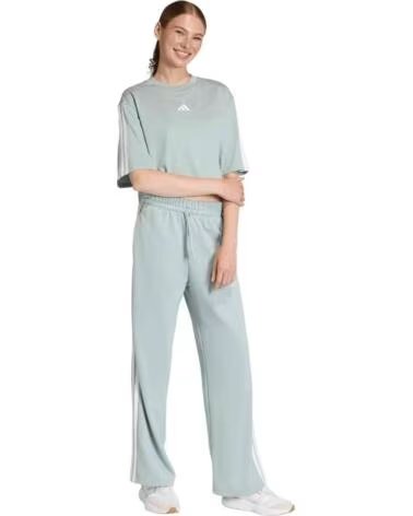 ADIDAS PANTALONI LUNGHI ESSENTIALS 3-STRIPES OPEN HEM FRENCH TERRY WOSA-WHITE