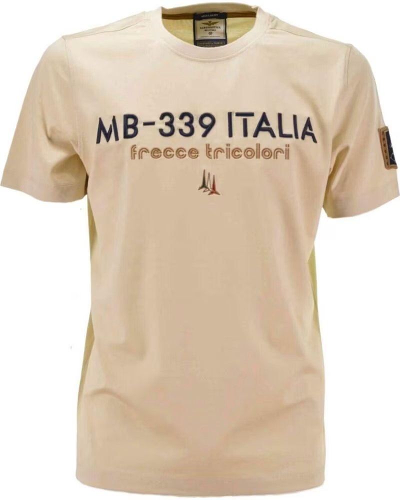 AERONAUTICA MILITARE CAMISETA FRECCE TRICOLORI MB-339 ITALIA BEIGE