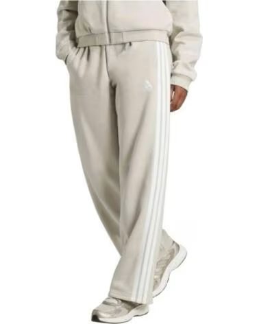 ADIDAS PANTALONI ESSENTIALS 3 STRIPES OPEN HEM FRENCH TERRY BEIGE DONNA