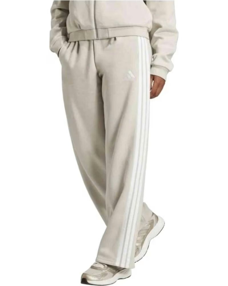 ADIDAS PANTALONI ESSENTIALS 3 STRIPES OPEN HEM FRENCH TERRY BEIGE DONNA