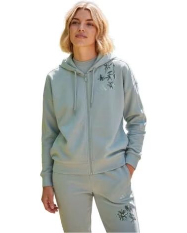 ADIDAS SWEATSHIRT COM FECHO ESSENTIALS 3-STRIPES FRENCH TERRY GREEN