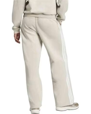 ADIDAS PANTALONI ESSENTIALS 3 STRIPES OPEN HEM FRENCH TERRY BEIGE DONNA