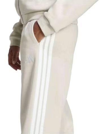 ADIDAS PANTALONI ESSENTIALS 3 STRIPES OPEN HEM FRENCH TERRY BEIGE DONNA