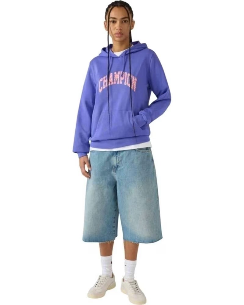 CHAMPION SWEATSHIRT LIGHTWEIGHT GRAPHIC LOGO ROXA PURPLE