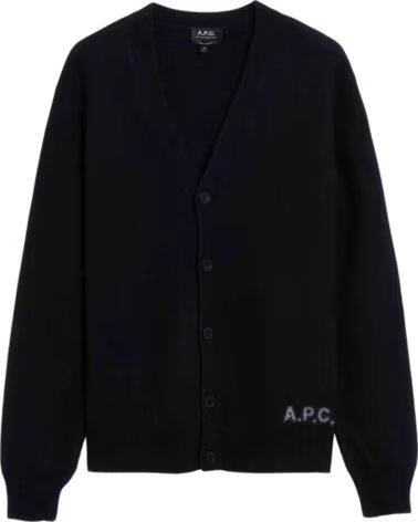 A.P.C. APC WVBDK-H22305-LZZ CARDIGAN IN BLACK FOR MEN