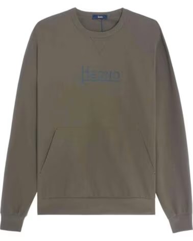 HERNO FELPA LOGO MARRONE UOMO