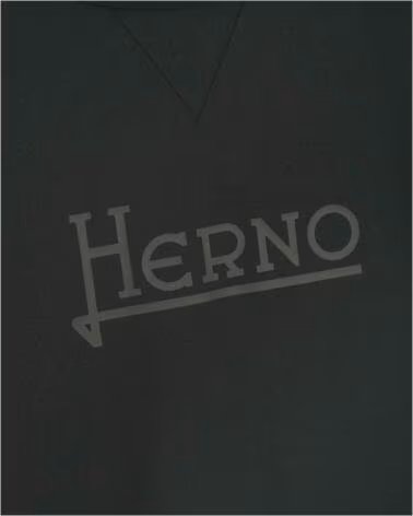 HERNO FELPA CON LOGO PER UOMO IN NERO