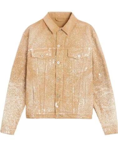 HERON PRESTON SOBRECAMISA JEANS PAINT SPLATTER MARROM