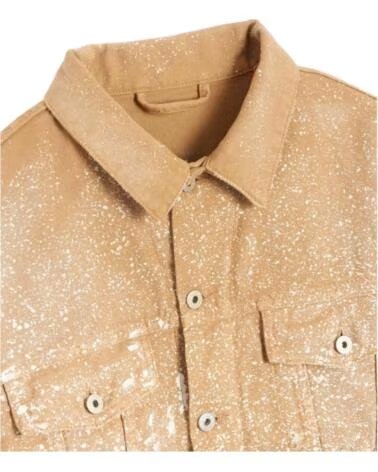 HERON PRESTON SOBRECAMISA JEANS PAINT SPLATTER MARROM