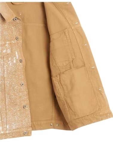 HERON PRESTON SOBRECAMISA JEANS PAINT SPLATTER MARROM
