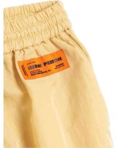 HERON PRESTON CALÇAS DE FATO DE TREINO WASHED NYLON TRACK EM BEGE