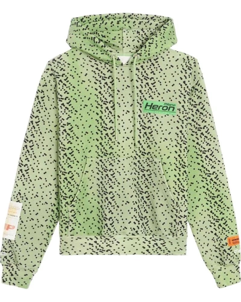 HERON PRESTON FELPA CON CAPPUCCIO HMBB017F21JER0055555 VERDE