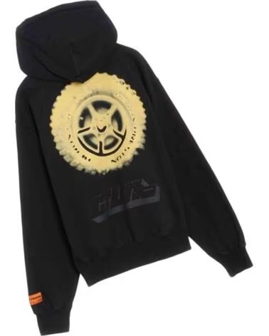 HERON PRESTON FELPA CON CAPPUCCIO GRAPHIC PRINT LOGO HMBB024F22JER0011019