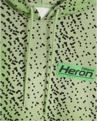 HERON PRESTON FELPA CON CAPPUCCIO HMBB017F21JER0055555 VERDE