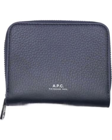 A.P.C. PORTAFOGLIO APC PXCBC-H63671-IAK IN PELLE BLU