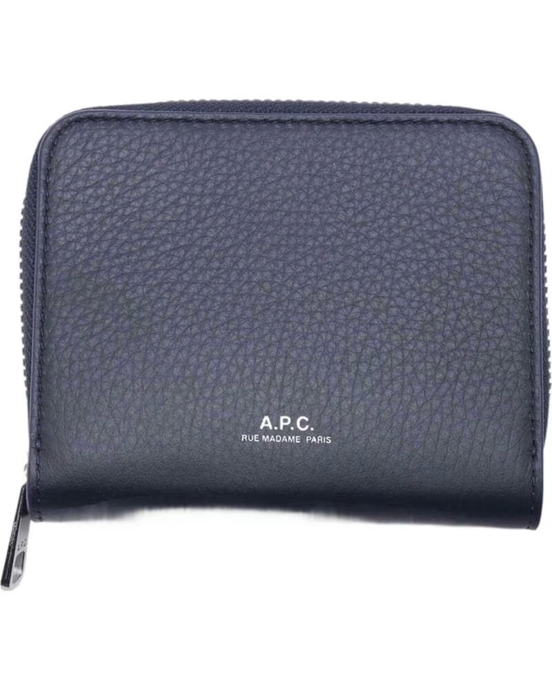 A.P.C. PORTAFOGLIO APC PXCBC-H63671-IAK IN PELLE BLU