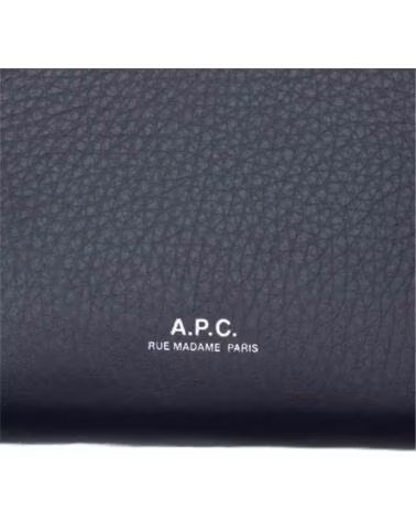 A.P.C. PORTAFOGLIO APC PXCBC-H63671-IAK IN PELLE BLU