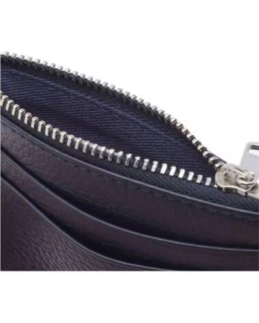 A.P.C. TARJETERO APC PXCBC-H63669-IAK DE PIEL AZUL