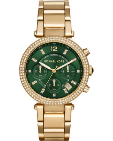 MICHAEL KORS RELOJ MK6263 CON ESFERA VERDE Y CRISTALES DORADO