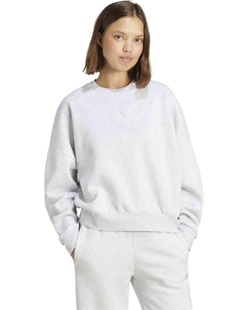 ADIDAS SUDADERA ESSENTIALS SMALL LOGO FEELCOZY GRIS LGREYH-WHITE