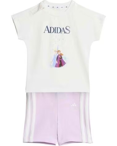 ADIDAS DISNEY FROZEN SET T-SHIRT UND SHORTS WHITE-DKBLUE