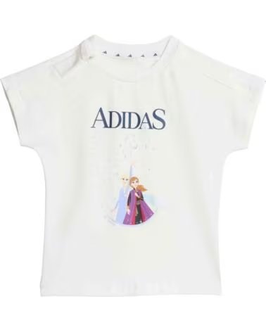 ADIDAS DISNEY FROZEN SET T-SHIRT UND SHORTS WHITE-DKBLUE
