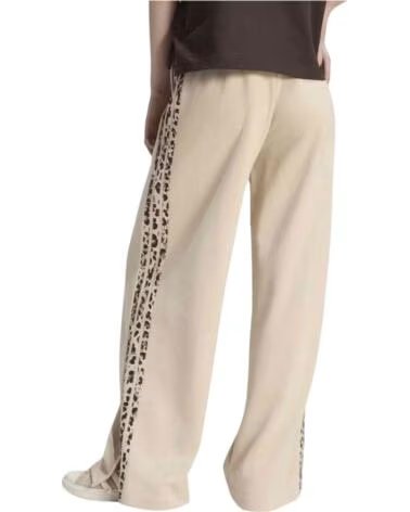 ADIDAS PANTALON LONG SEASONAL ESSENTIALS ANIMAL PRINT 3 STRIPES BEIGE FEMME CRYSTAL LINEN