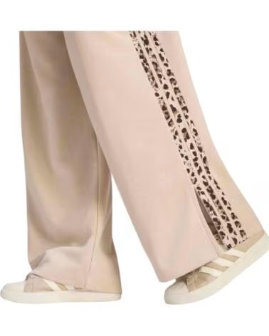 ADIDAS PANTALON LONG SEASONAL ESSENTIALS ANIMAL PRINT 3 STRIPES BEIGE FEMME CRYSTAL LINEN
