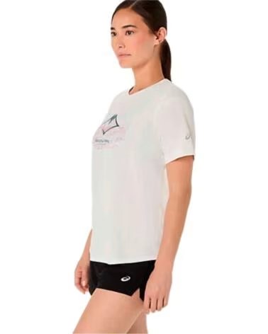 ASICS MAGLIETTA A MANICHE CORTE FUJITRAIL DA DONNA CREAM