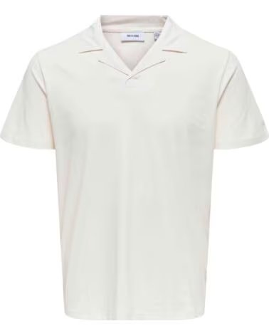 ONLY SONS POLO DE MANGA CORTA 512403200001 EN BLANCO PARA HOMBRE EGRET
