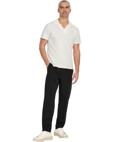 ONLY SONS POLO DE MANGA CORTA 512403200001 EN BLANCO PARA HOMBRE EGRET