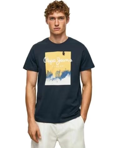 PEPE JEANS CAMISETA MANGA CORTA CON ESTAMPADO GRÁFICO AZUL