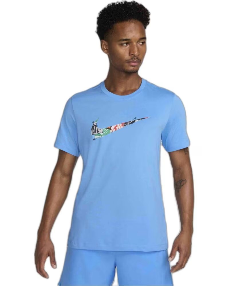 NIKE HJ3658-412 KURZARM-T-SHIRT BLAU FÜR HERREN MULTICOLOR