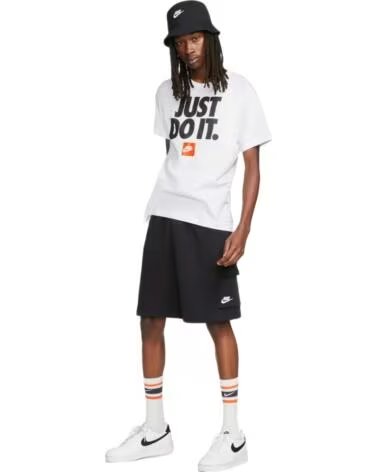 NIKE T-SHIRT JUST DO IT DZ2989-100 BLANC MULTICOLOR