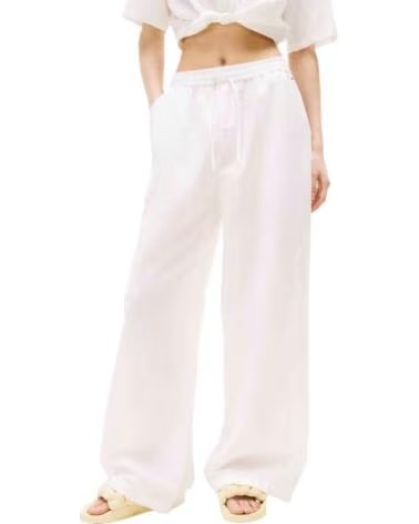 TOMMY HILFIGER PANTALONI LUNGHI DONNA DW0DW20352YBL ECRU