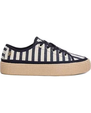 TOMMY HILFIGER FW0FW086460GZ ITACHA STRIPES DAMEN SNEAKER SPACE BLUE