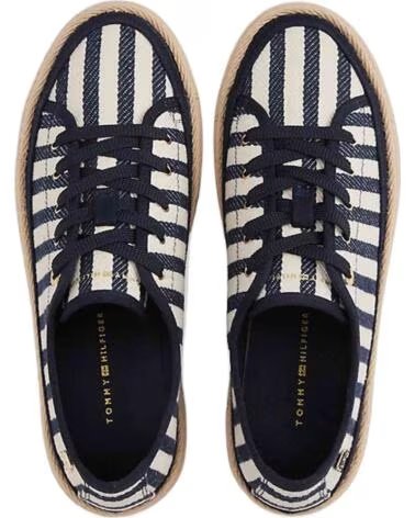 TOMMY HILFIGER FW0FW086460GZ ITACHA STRIPES DAMEN SNEAKER SPACE BLUE