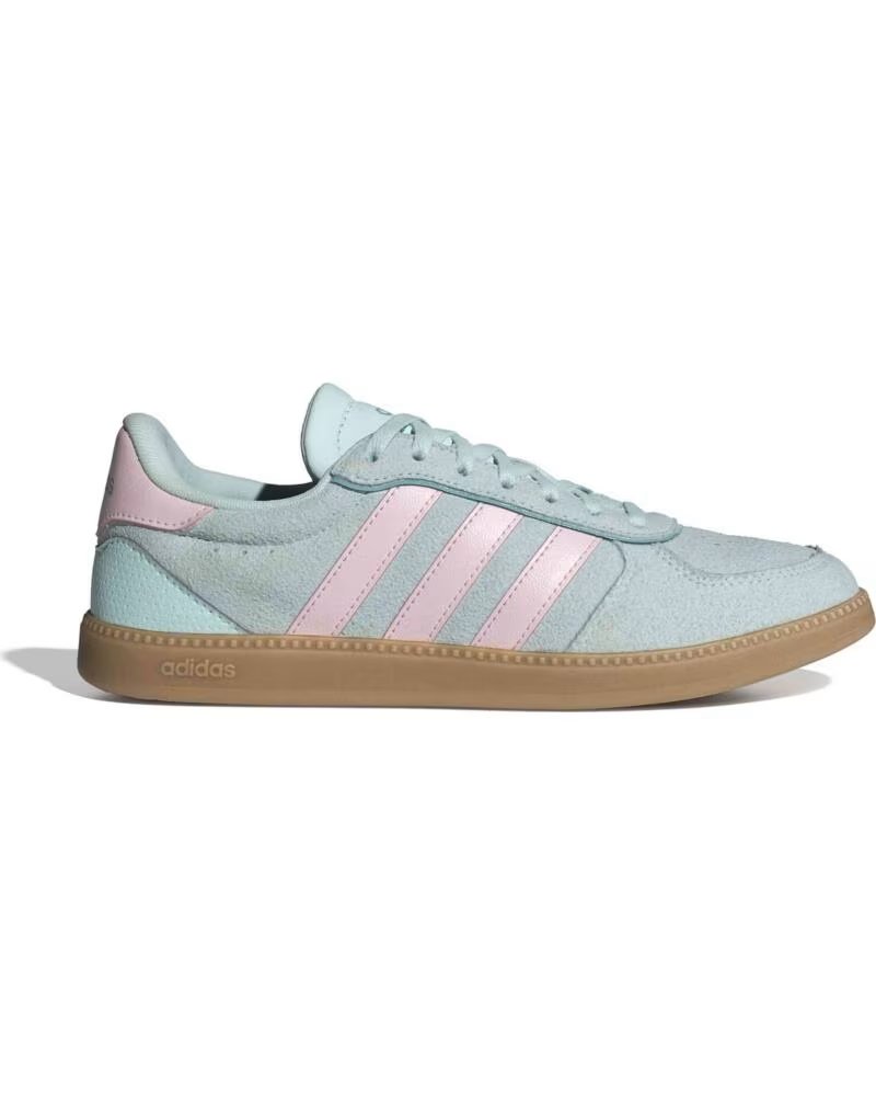 BASKETS ADIDAS BREAKNET SLEEK BLEU CIEL ET ROSE AVEC SEMELLE CARAMEL VARIOS COLORES