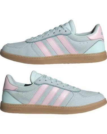 BASKETS ADIDAS BREAKNET SLEEK BLEU CIEL ET ROSE AVEC SEMELLE CARAMEL VARIOS COLORES