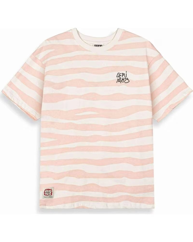 GRIMEY MAGLIETTA TEXTIL A RIGHE ROSA