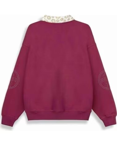 GRIMEY SUDADERA GPSW648-FW25 EN ROJO PARA HOMBRE WINE