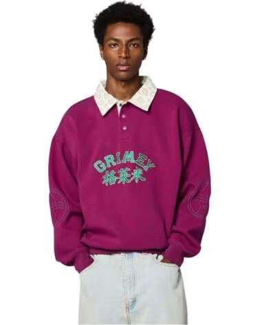GRIMEY SUDADERA GPSW648-FW25 EN ROJO PARA HOMBRE WINE