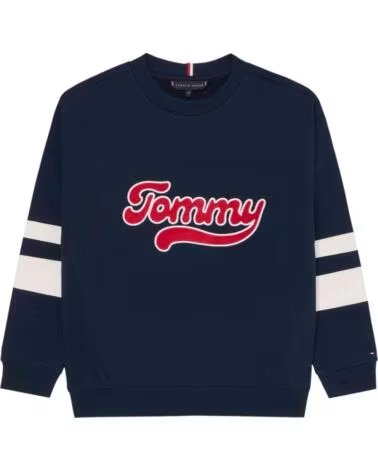 TOMMY HILFIGER FELPA KB0KB09985C1G CON LOGO E DESIGN SPORTIVO DARK NIGHT NAVY