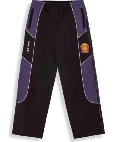 GRIMEY PANTALONI DELLA TUTA SHANGHAI LORDS NERO E VIOLA NEGRO